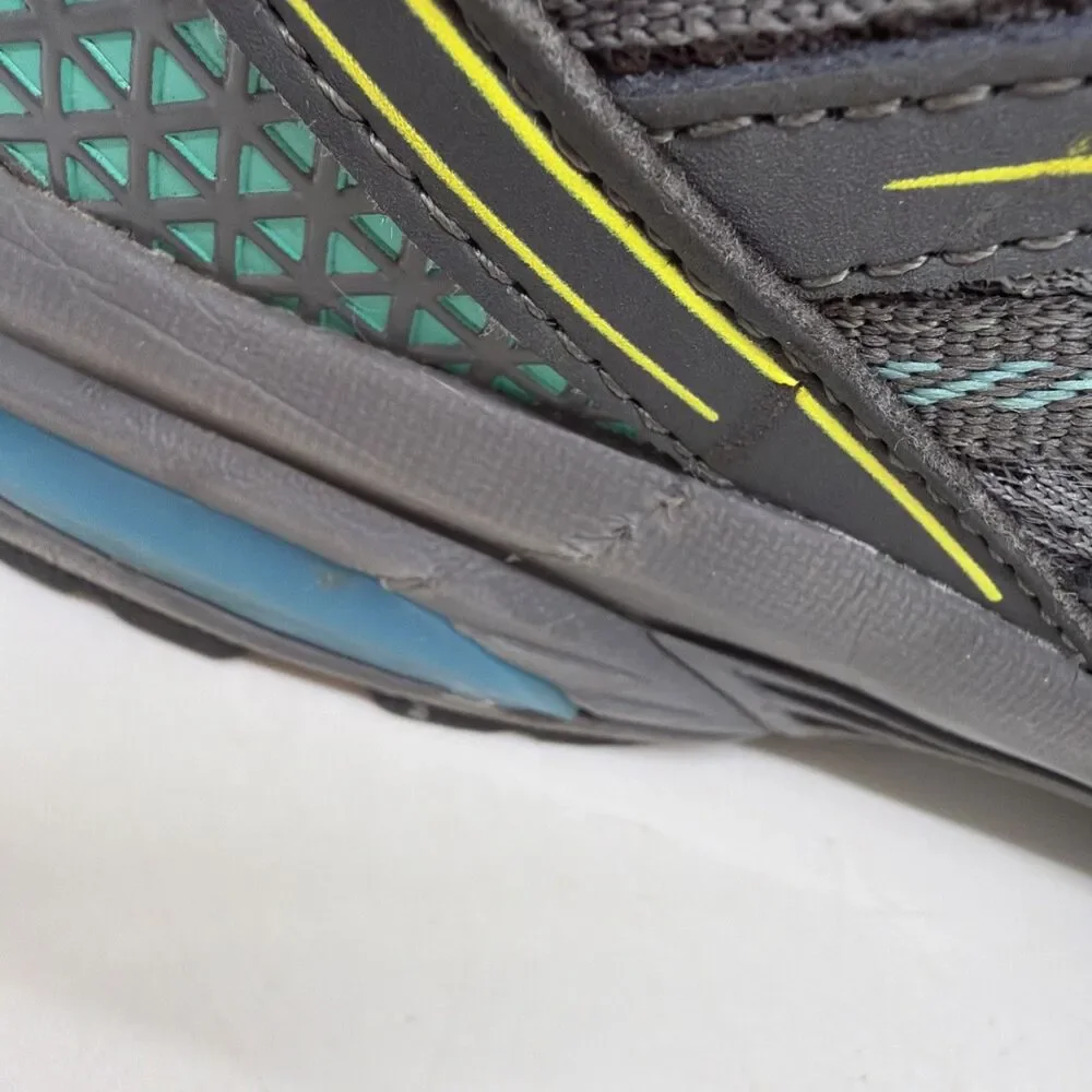 LA Gear Tracy Running Athletic Shoes Grey Teal Neon Green Women's Size 11